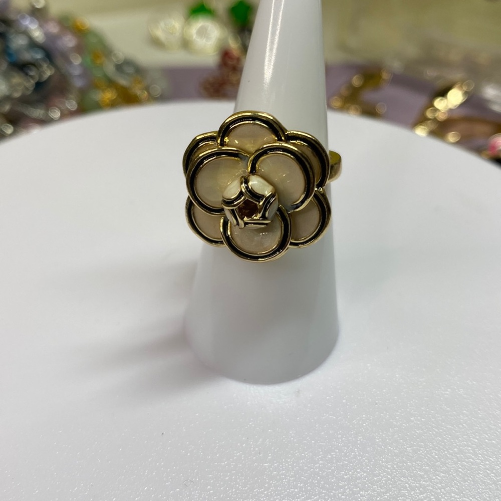 14k Gold Plated Camellia Ring